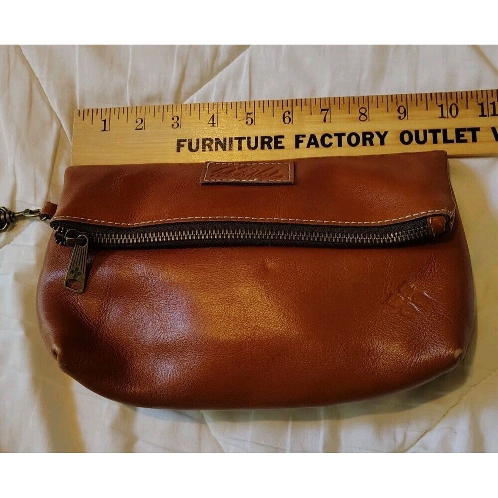 ​Patricia Nash Tan Leather Foldover Wristlet Clutch Bag — AS IS / READ DESC - Picture 7 of 16